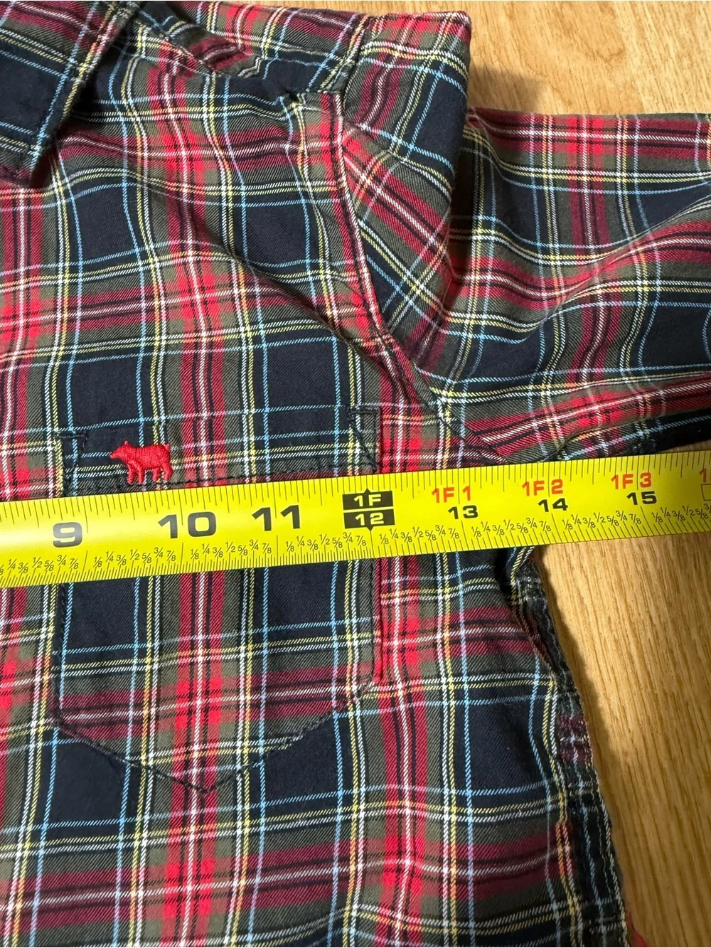 Carter's Boy's Red and Navy Plaid Button-Down Shirt - Size 7